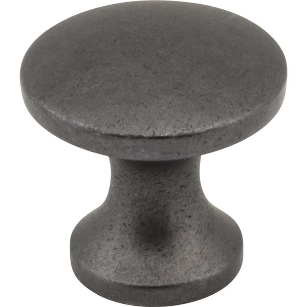 Elements By Hardware Resources 1" Diameter Gun Metal Slade Cabinet Mushroom Knob 3915-DACM